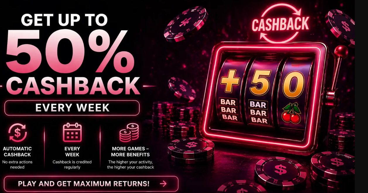 Sneket weekly cashback — up to 50% credited automatically