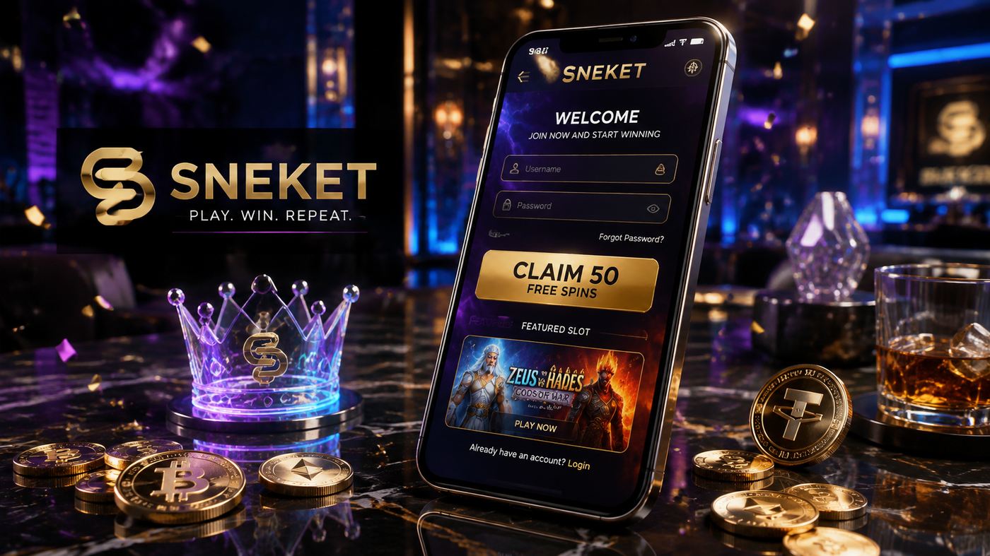 Claim 50 free spins at Sneket