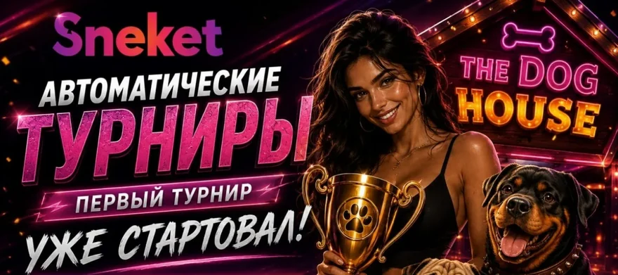 Автоматические турниры СНЕКЕТ на слоте The Dog House
